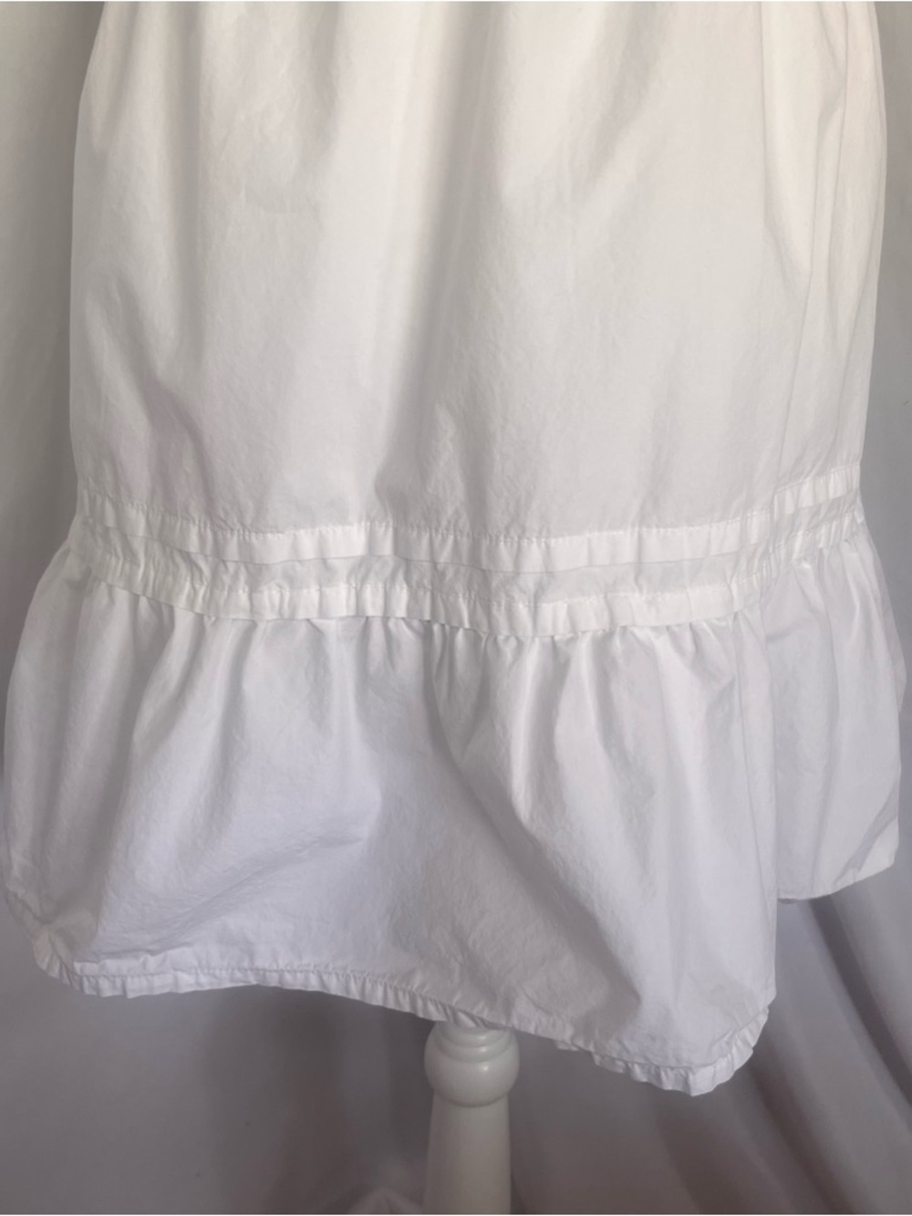 Quince White Short Puff-Sleeve Mini Dress - Picture 8 of 11